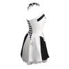 Cross-Dressing Queen Vampire Clown Cosplay Costume Halloween Demon Outfit Black and White Plaid Clown Cosplay Costume