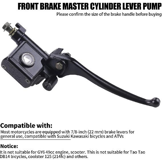 Front Brake Master Cylinder Lever Pump (Right Side) with 8mm Mirror Hole for 50c