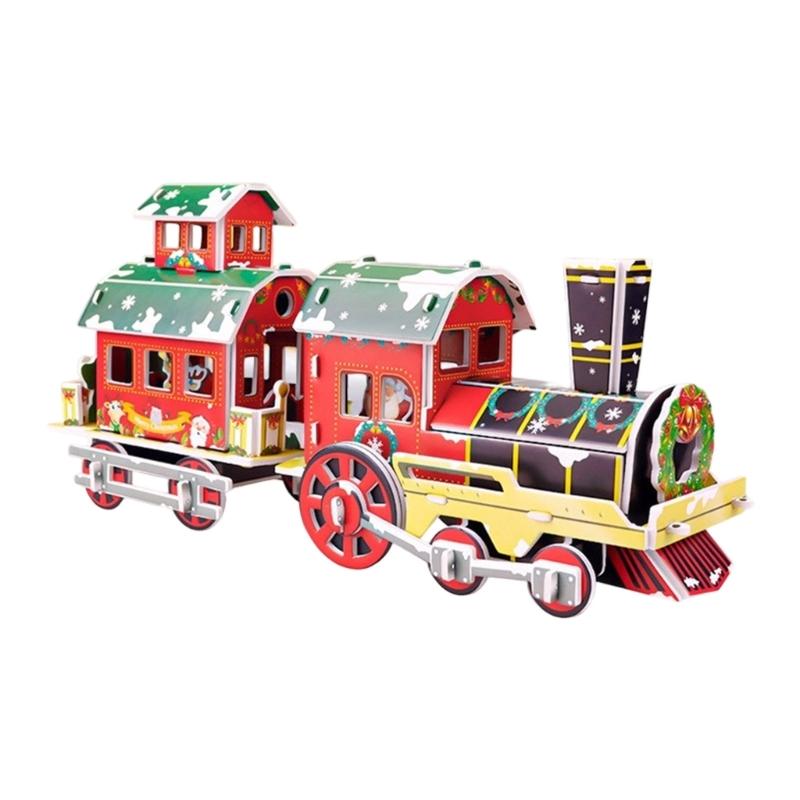 Kreative Weihnachts-Puzzle-Bastelsets für Kinder Handgefertigte Papierornamente Feiertagsdekoration Papierkarten Puzzles