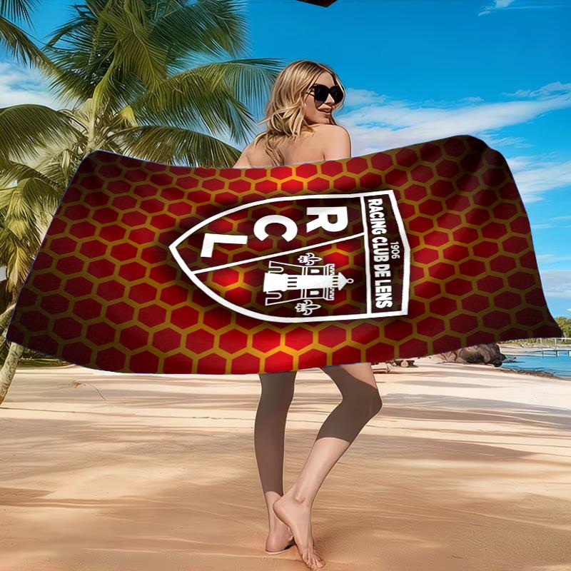 Racing Club De Lens Crest Beach Towel, Quick-drying, Easy To Care For, Suitable for Both Fitness and Beach Vacations,Sports Essential