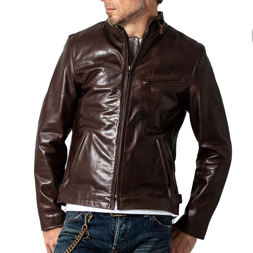 Single Riders Single Rider Jacket SRS01A 3L Size Pull Up Dark Brown [Liugoo Leathers] Men's