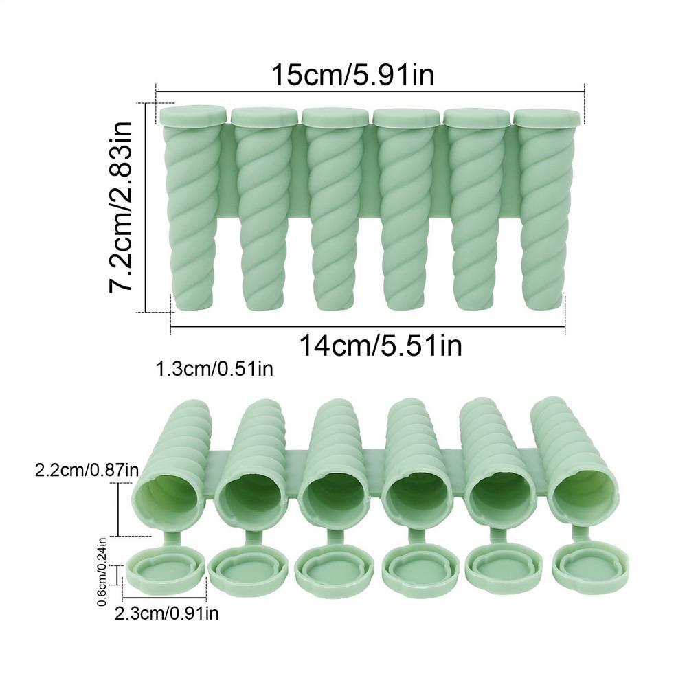 

Popsicles Molds Reusable Baby Ice Cream Molds Food-Grade Silicone Popcical Molds DIY Frozens Popsicles Maker Easy Release зелёный
