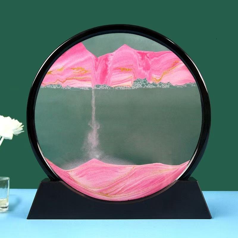 

Quicksand Hourglass Ornament: Creative Art for Home or Office Décor 7 inch diameter (18 cm)