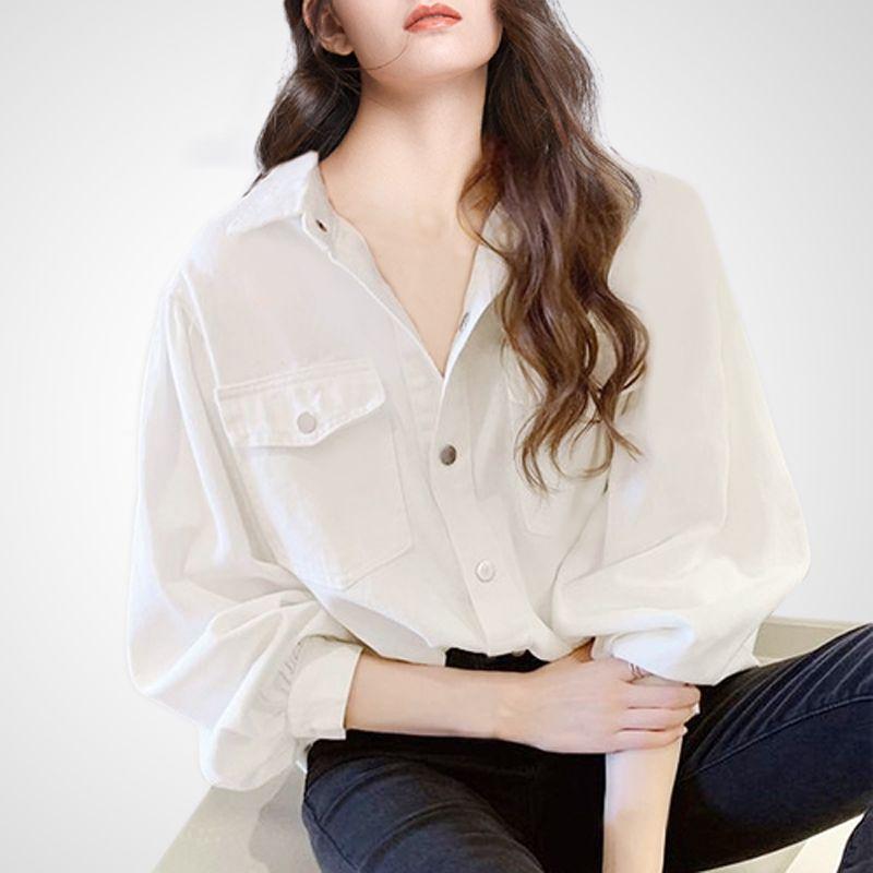 

Fashion Casual Niche Loose Elegant White Shirt White M