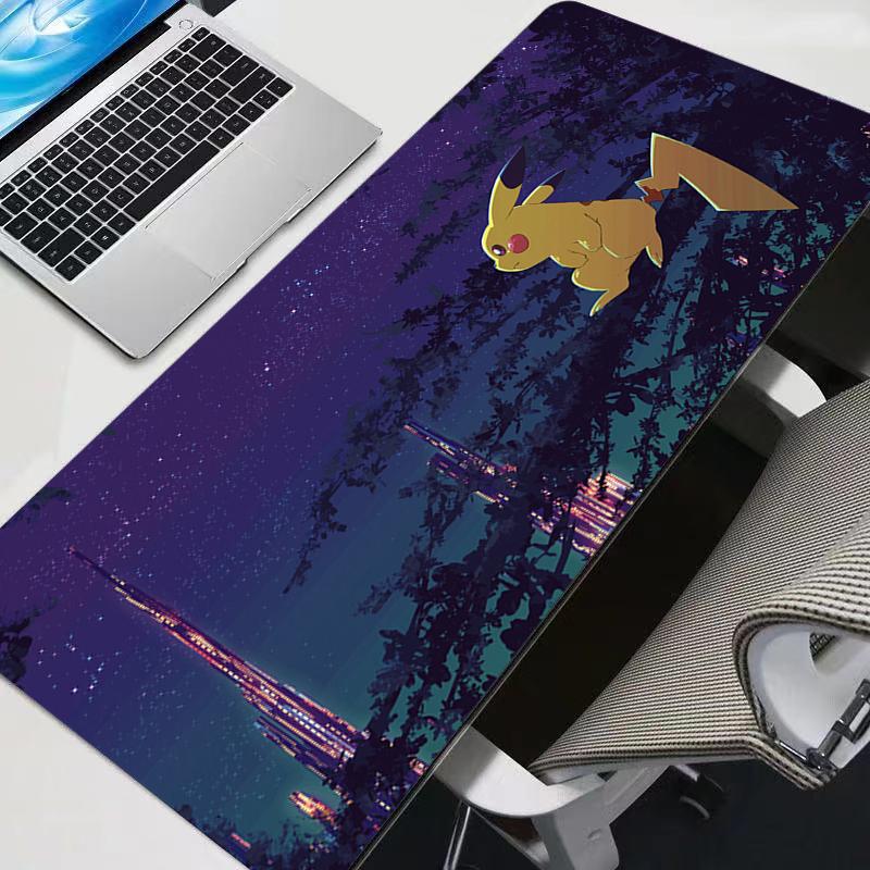 Mouse pad professional durable eSports game players Speed Pokemon Pikachu Lock Edge Rubber Game Desk Mousepad Keyboard Mat