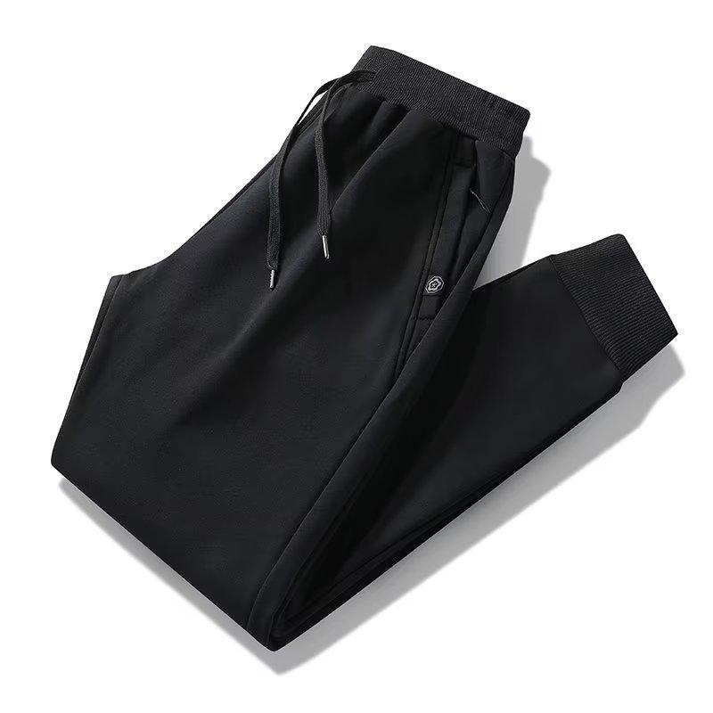 

Мужские модные свободные прямые спортивные брюки - повседневные рабочие брюки с манжетами для весны и лета, доступны большие размеры 5XL [180-200 lbs]