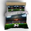 spotlight Soccer field with ball Print Bedding Set 1 Duvet Cover 2 Pillowcases for Adult and Children Luxury Gift Full Size