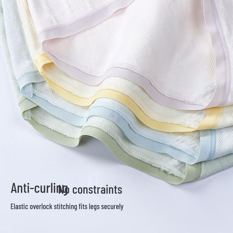 Fenteng Women's 5A Antibacterial Mid-Waist Briefs 4-Pack