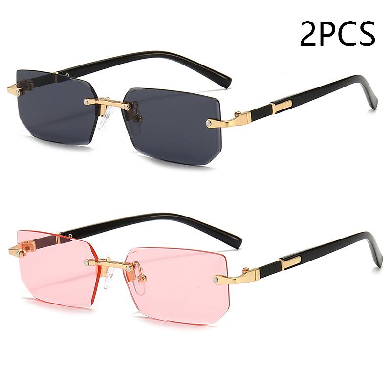 New Rimless Fashion Sunglasses Personality Jelly Shades Men And Womean Sunglasses