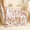 Weihnachtsrot Winterdecke Bezug Weiche Flanelldecke Korallenvlies Sofa Decke Multifunktionale Universelle Dicke Nickerchen Decken