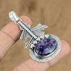 Birthday Gift For Her Natural Lepidolite Gemstone Pendant 925 Sterling Silver