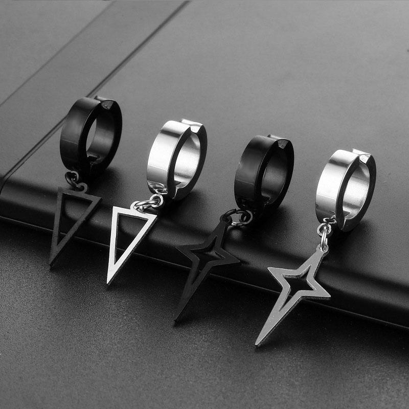 Trendy Cold Wind Black Triangle Ear Cuff Without Piercing, Hip Hop Temperament Viral Cartilage Ear Jewelry For All Genders