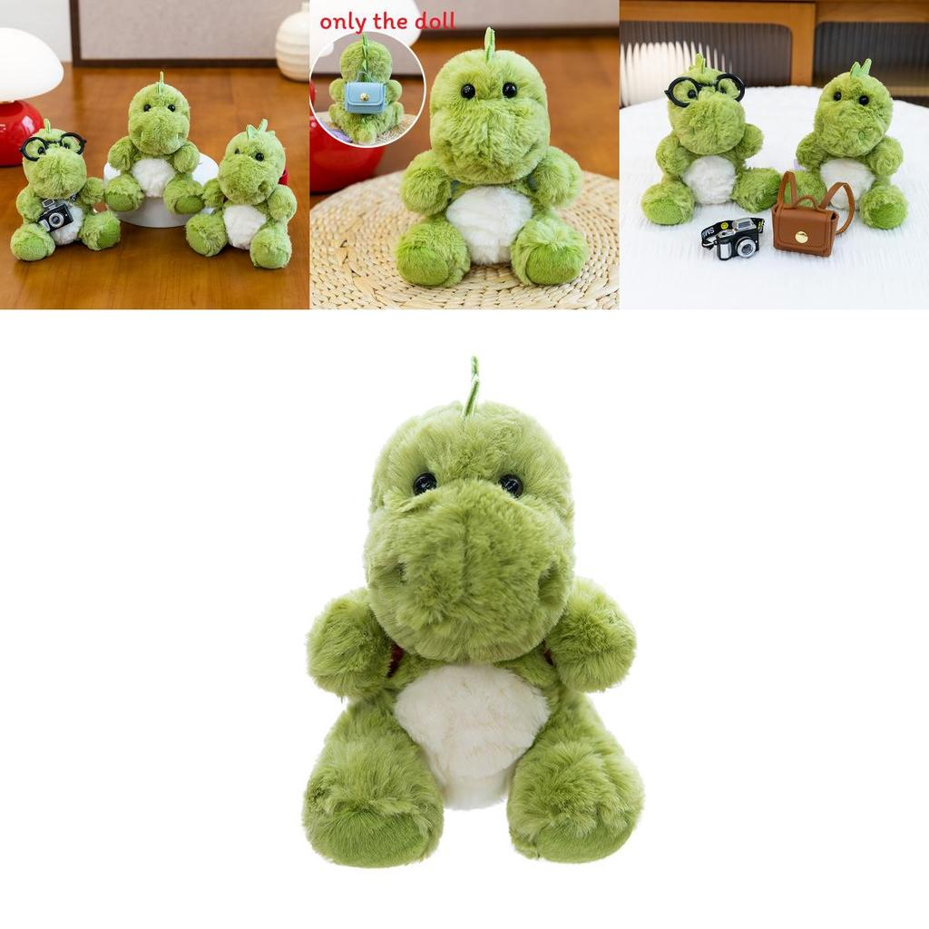 Dinosaur Plush Toy With Camera Flashing Light And Backpack Decor For Stress Relief And Kids Play
