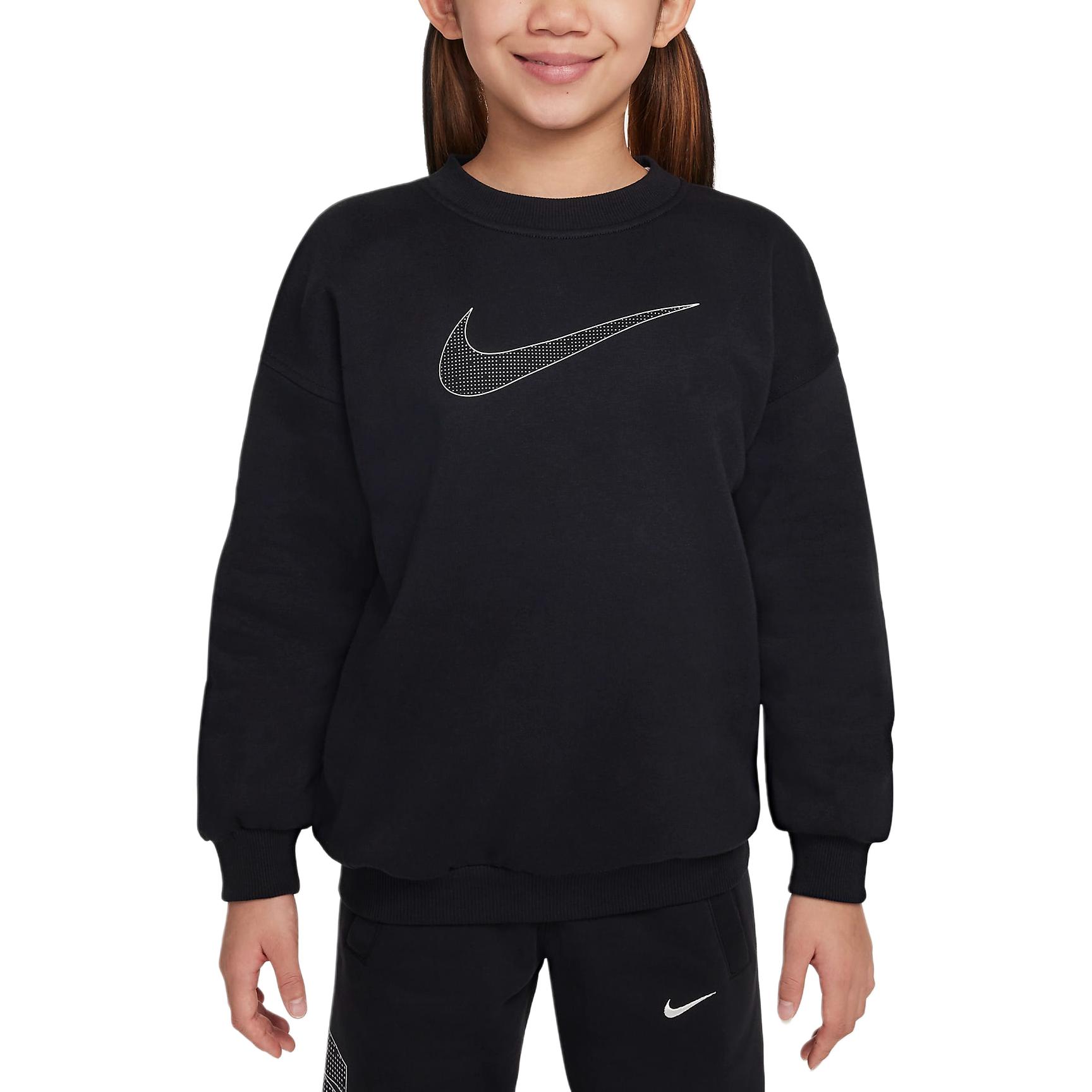 

Nike Sportswear Club Casual Простой Удобный Детский Свитшот Черный Металлик-Серебристый HM6527-010 S