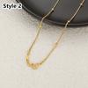 1Pcs New Titanium Steel Chain Necklace 45cm Non-fading Clavicle Chain All-match M-shaped Women's Simple Necklace