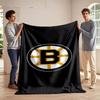 Black and Gold Hockey Logo Blanket Print Blanket Soft and Cozy Perfect for the Living Room Bed Sofa or a Nap,gift
