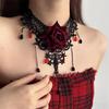 Delicate Electroplated Rose Pendant Jewelry With Adjustable Chain Perfect As Halloween Costume Accessory Or Gothic Gift