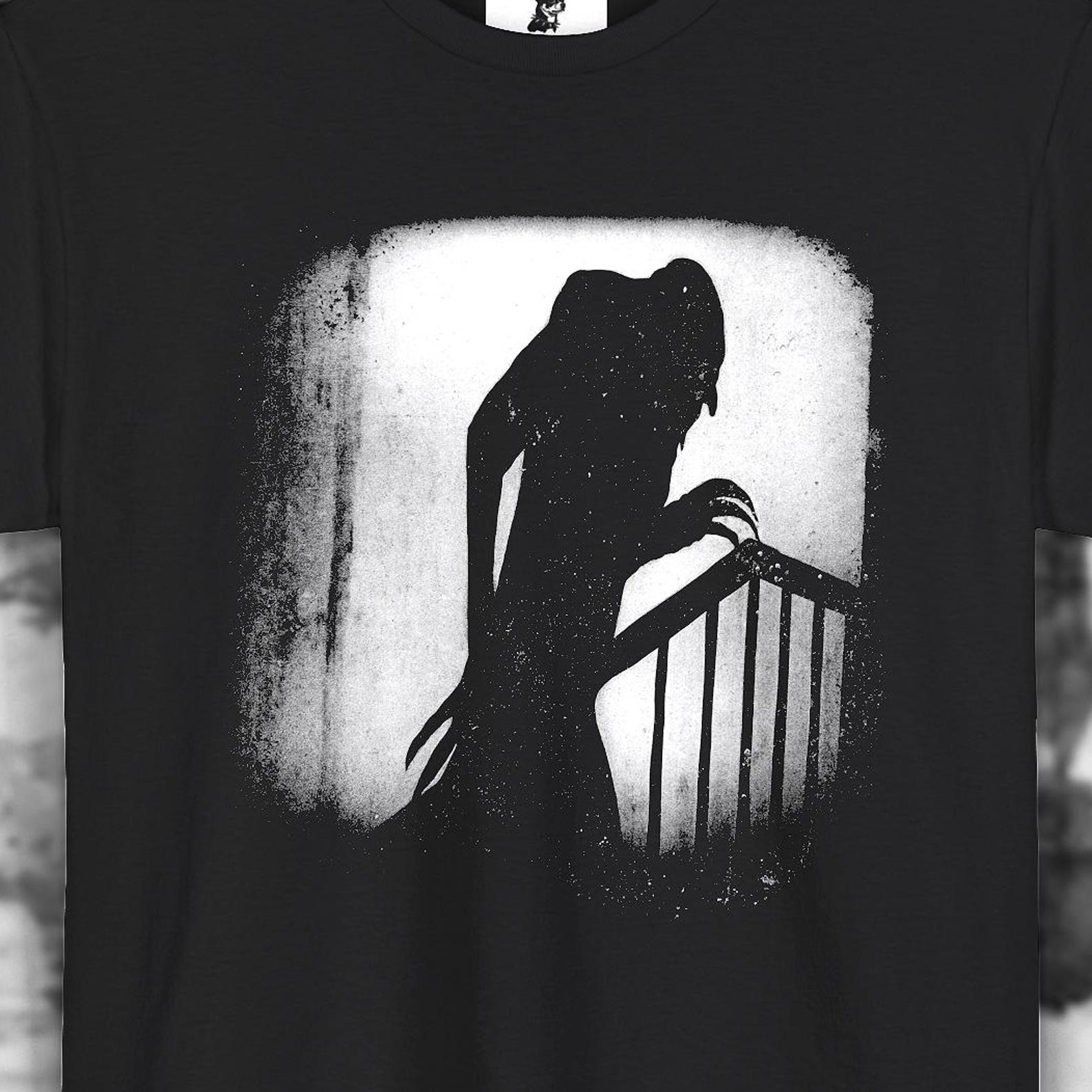 Nosferatu T-Shirt: Count Orlok Shadow Stairs Vampire 1922 Silent Film Horror Classic CHICHI S M