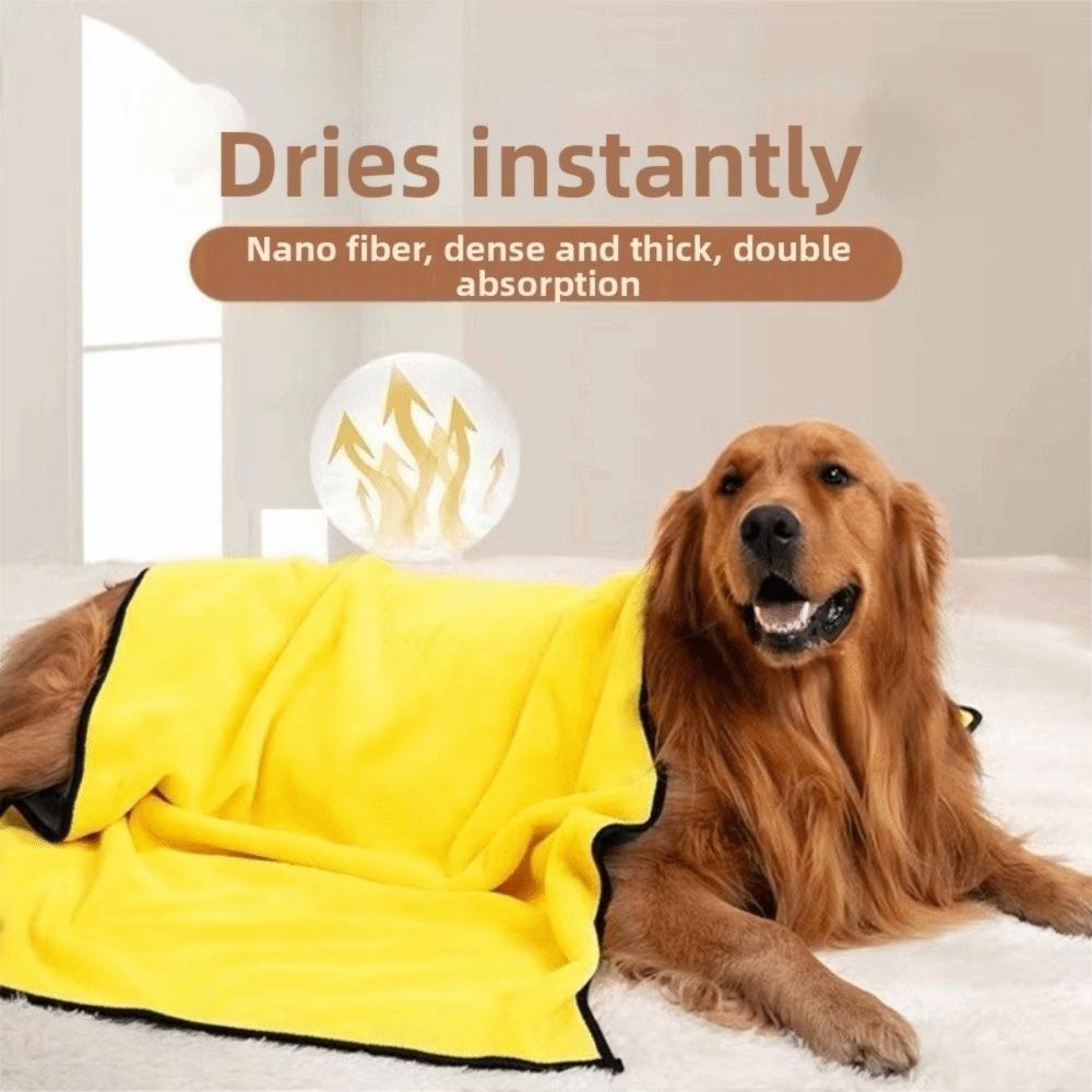 Water Absorbent Dog Drying Towel Quick Drying Cat Drying Towel  Daily Pet Cleaning