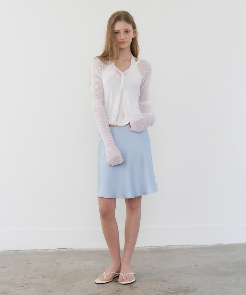 Retera Silky Flare Satin Skirt