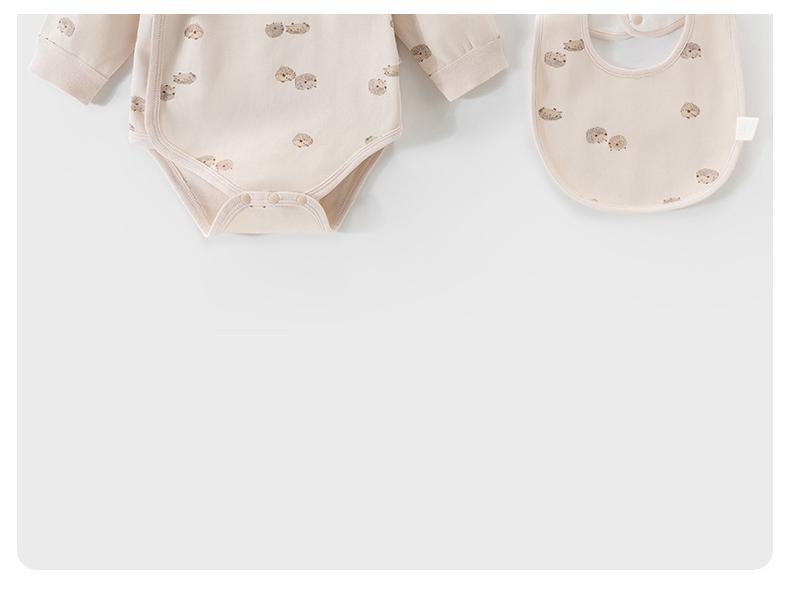 Newborn Unisex Cotton Long Sleeve Romper for Spring & Autumn