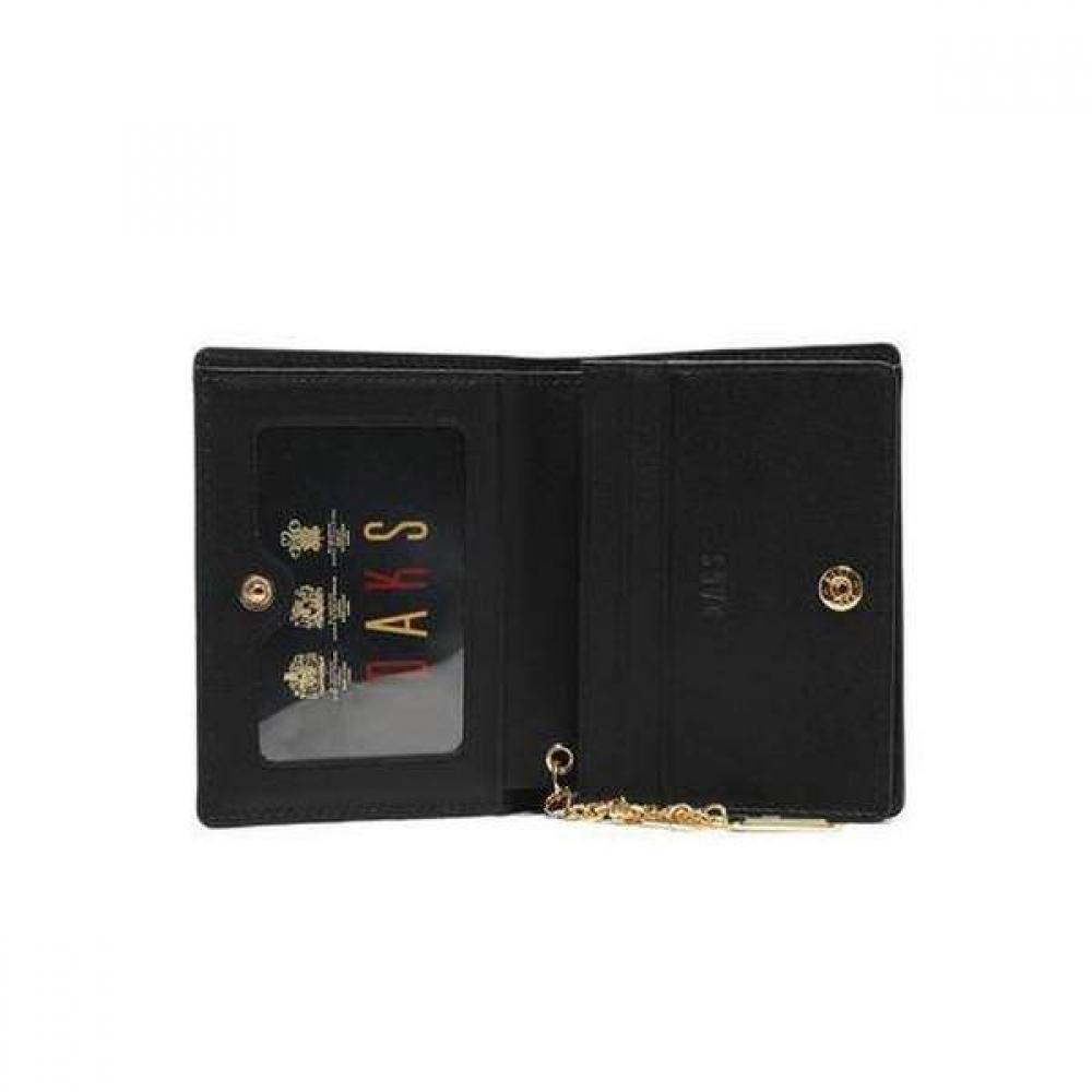 Daks Black Carlisle Embossed Leather Golddd Card Wallet Dcwa3e218