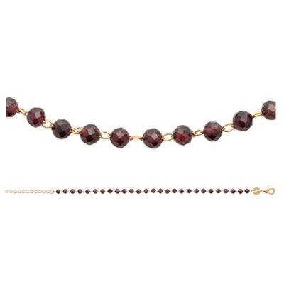[R4108] - Armband Vergoldet 'Mineralia' goldener Granat - 3 mm