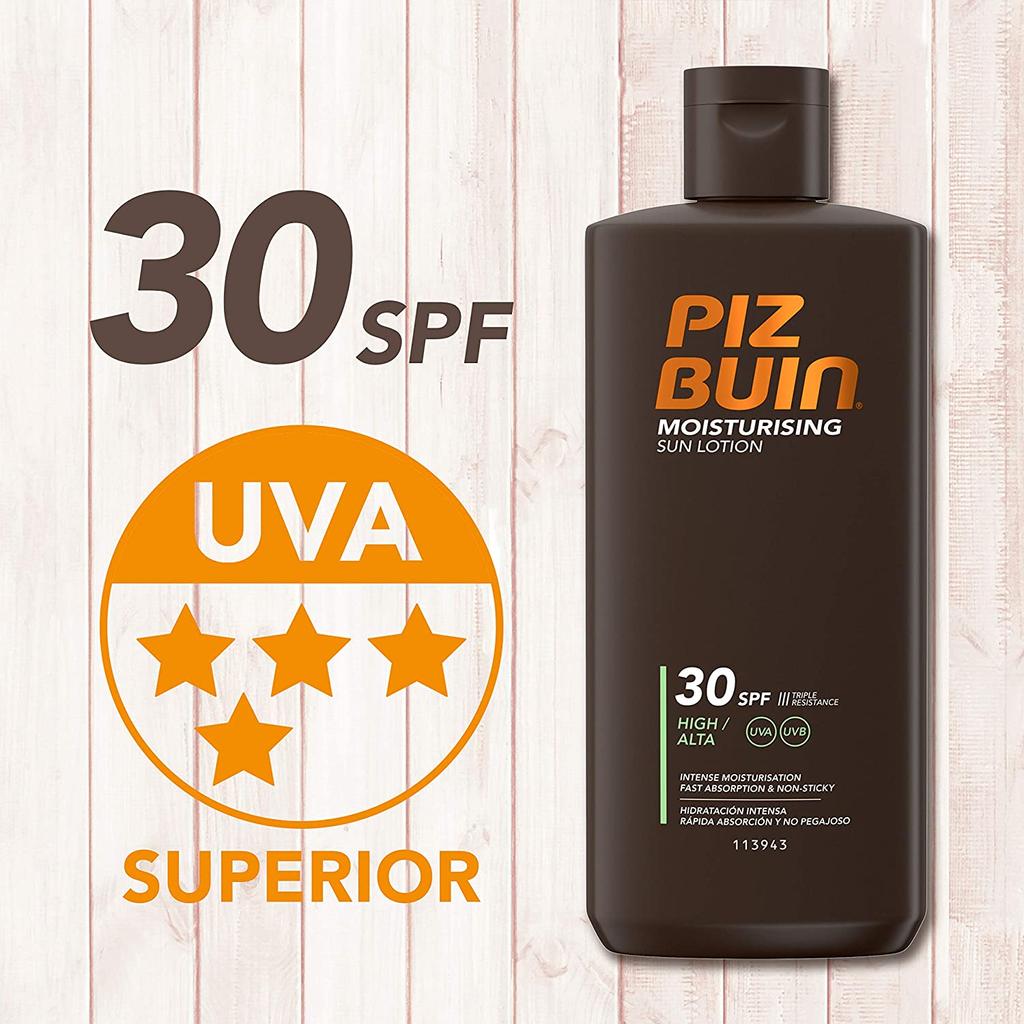 Piz Buin Feuchtigkeitsspendende Sonnenlotion LSF30 Für Sonnenbaden