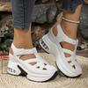 Wedge Sandals Summer New Products Baotou Velcro Air Cushion Muffin Bottom Large Size Casual Sandals