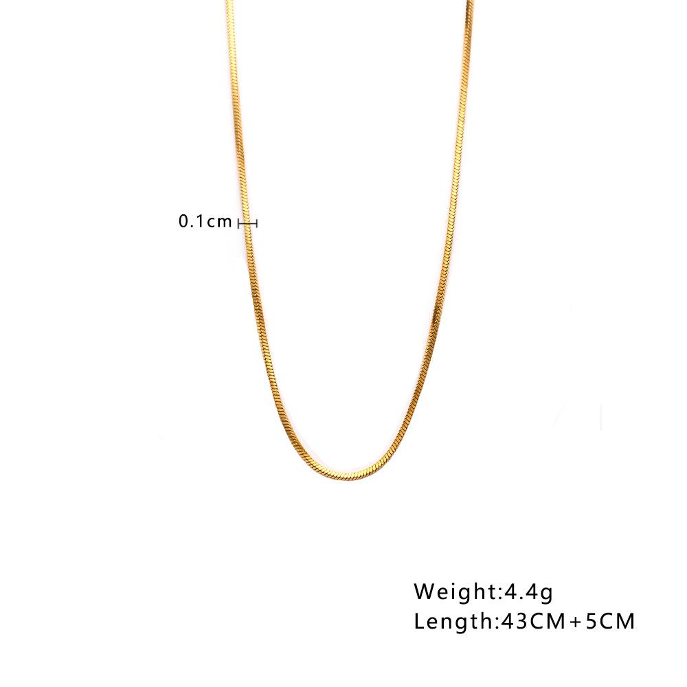 INS Style Zirconia Heart Pendant Double Layer Snake Chain Necklace