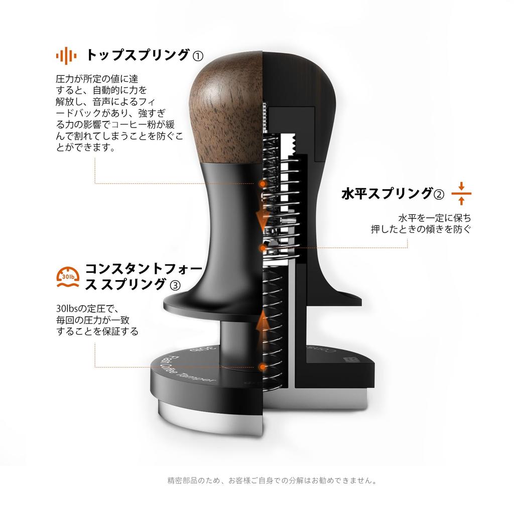 MHW-3BOMBER Эспрессо Темпер 58,35 мм 30 фунтов Постоянное давление Темпер Кофейня с улучшенным титановым покрытием и звуковой обратной связью 58 мм