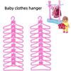 Premium Plastic Clothes Hanger 30cm Height Stylish Pink Bow Pack Of 10