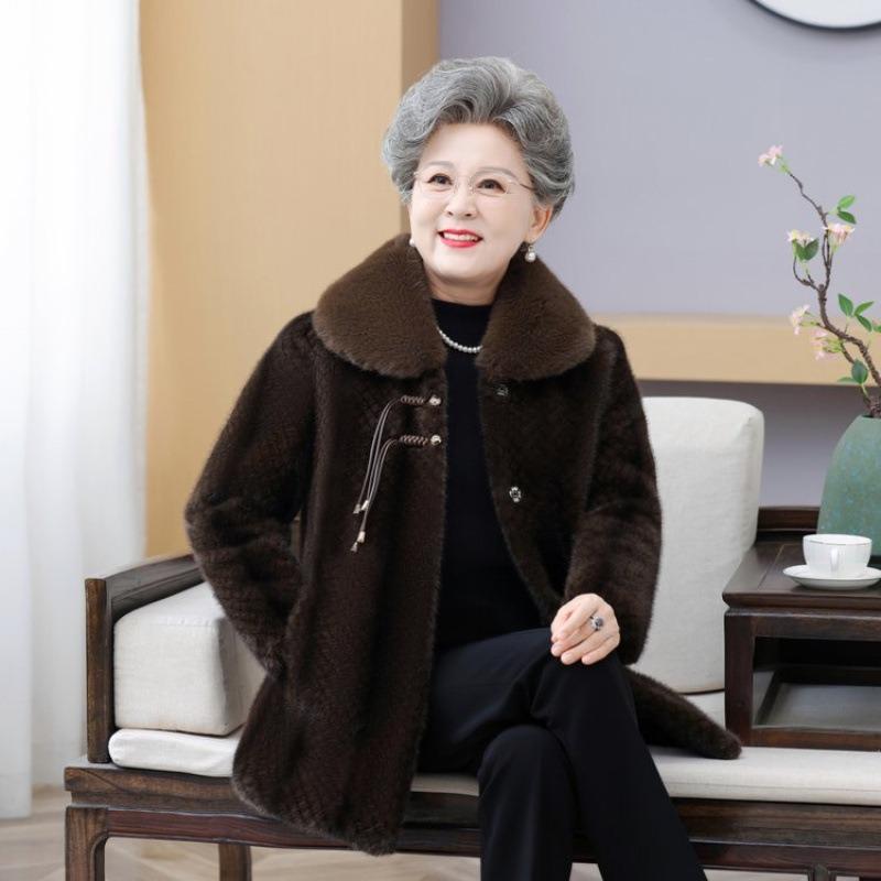 

Зимнее высококачественное норковое бархатное утолщенное длинное пальто, зимняя теплая куртка 5XL [Recommended 150-80 kg]