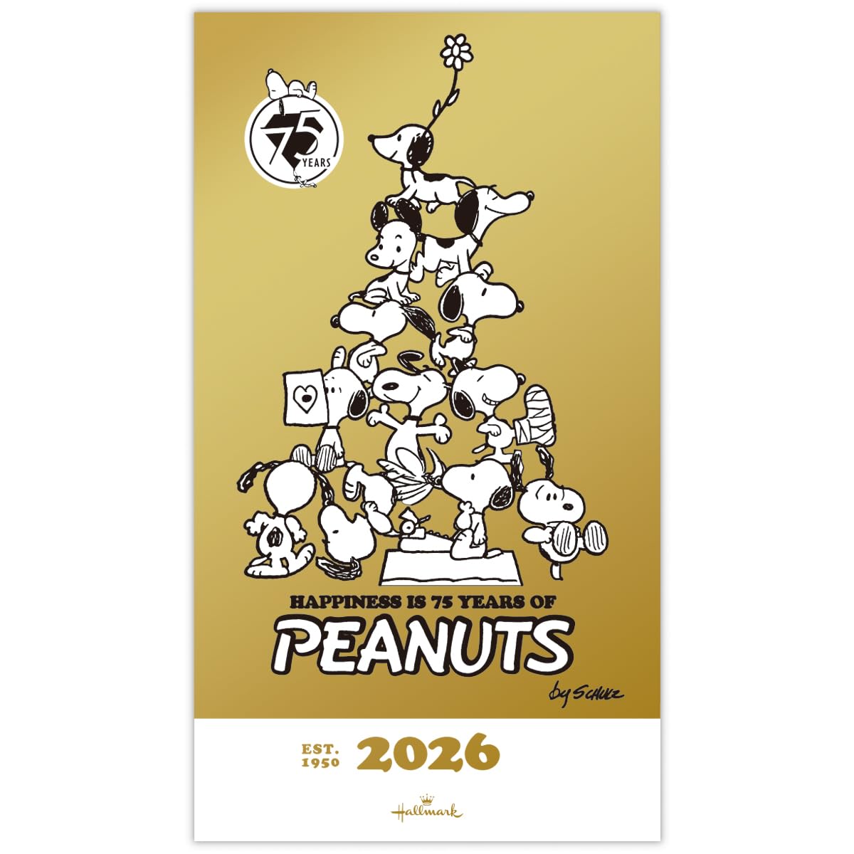Hallmark Snoopy Planner 2026 Slim Monthly 75th Pyramid 845773 October (Starts 2025)