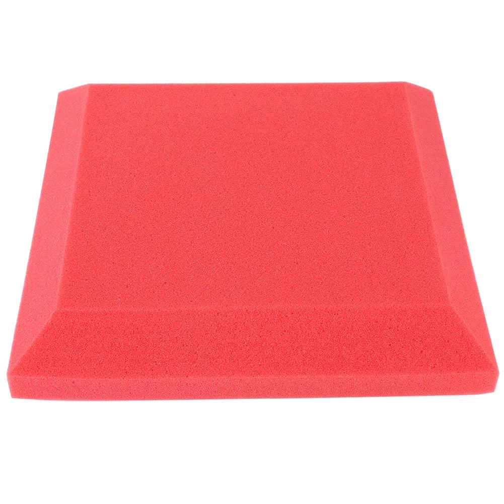 6 Stück Schallisolierschaumblock Akustikpaneele Schwamm Klavierraum Aufnahmestudio Zubehör 30x30x5cm Rot