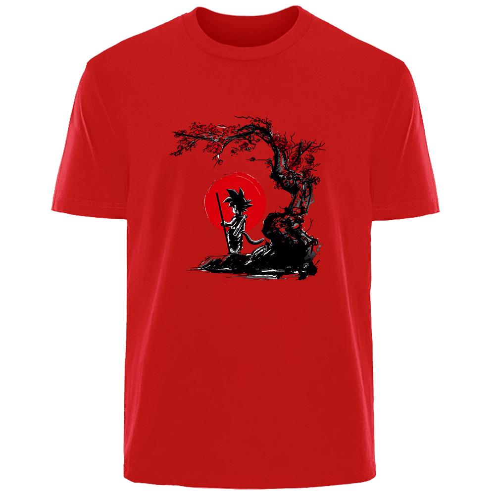 Kreativní Retro Potisk Goku Letní Pánské 100% Bavlna Pohodlné Prodyšné Ležérní Módní Tričko Pánské Outdoor Street Wear
