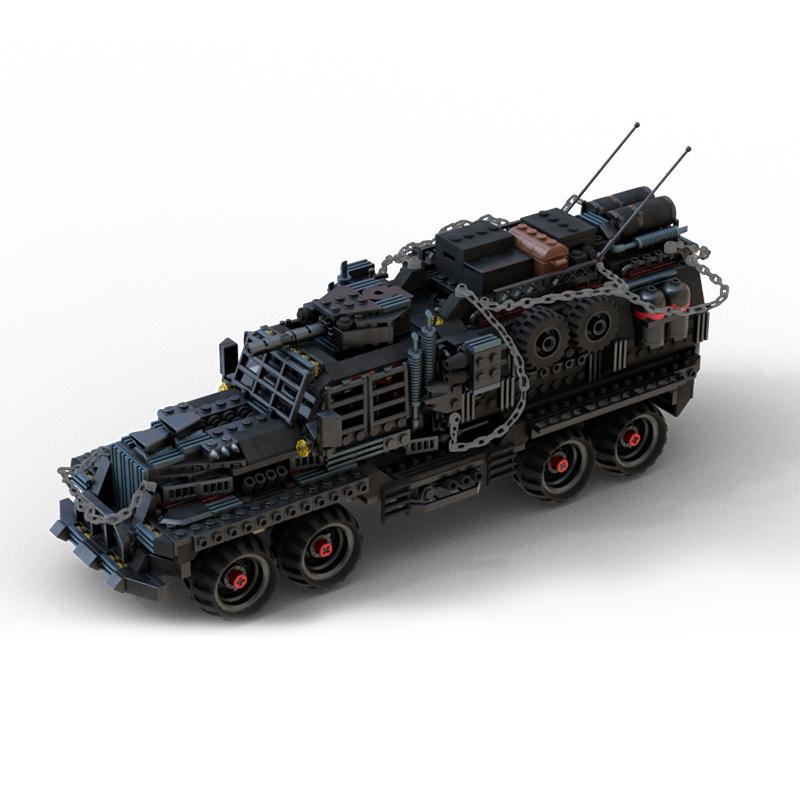 Non-Toxic Moc War Truck Apocalypse Waste Land Vehicle Surrounding Building Blocks Model Toys