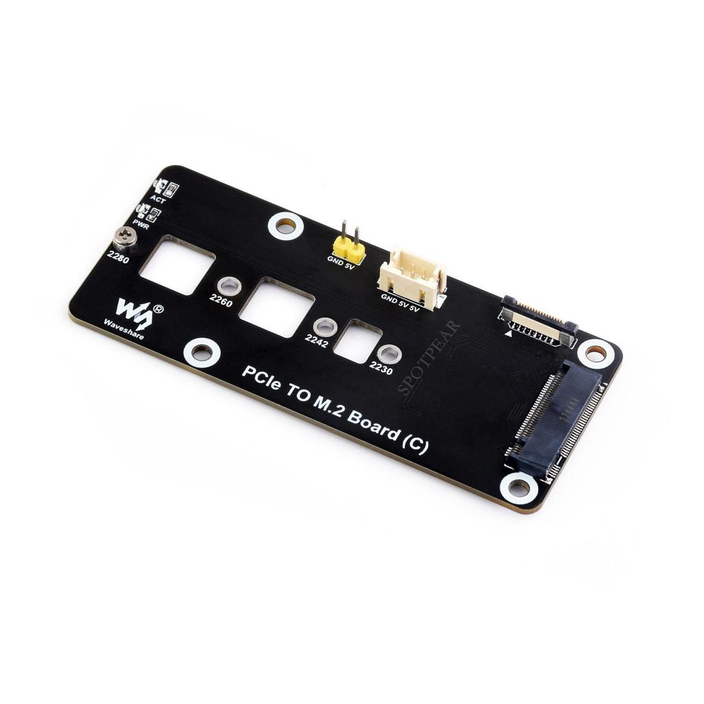 Raspberry Pi 5 PCIe to M.2 NVMe SSD Expansion Board (2280/2242/2230)