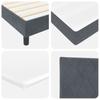 Box Spring Bed with Mattress Dark Gray 90 x 190 cm Velvet