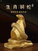 1pc Metal Zodiac Snake Ornament Chinese Style Feng Shui Accessories Living Room Home Decor Housewarming Gift Metal Figurine