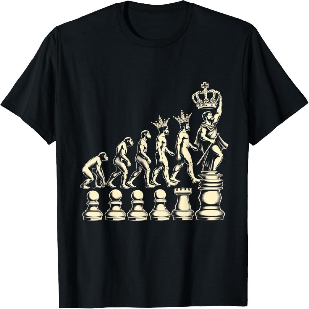 

Шахова Еволюція Людини від Пішака до Короля Футболка XXXXXL чорний