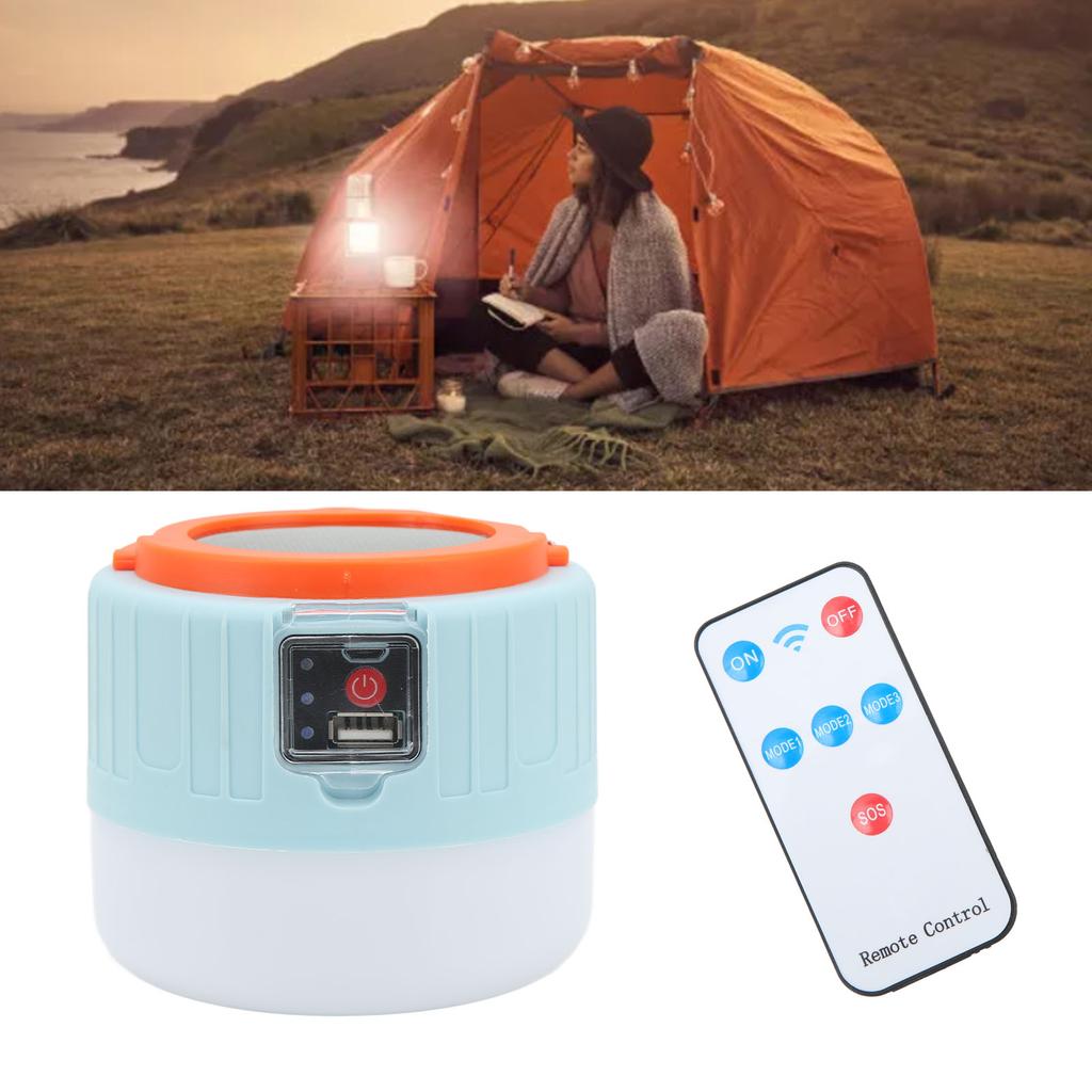 Solar Camping Light Three Mode USB Charging Bright LED Solar Tent Light for Outdoor Emergency