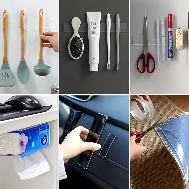 10m Ultra-Strong Nano Double-Sided Tape, Thick, Transparent, and Residue-Free, Suitable for Waterproof Bonding On Plastic, Wood, Glass, Stone