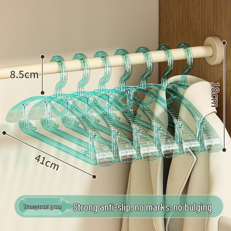 Transparent Acrylic Wide Shoulder Non-Slip Clothes Hanger - Anti-Bump Design, Thick and Enlarged