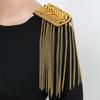 Long Chain Shoulder Jewelry Rhinestone Clothing Accessories Tassel Epaulette Brooch  for Men Women