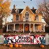 New Halloween Banner Backdrop: Courtyard Party Decoration & Pull Flag Arrangement