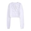 Fashion Style 2024 Spring New Arrival Women's Slim Looking Easiest for Match Bows Furry Pullover Wool Knitwear 1213182
