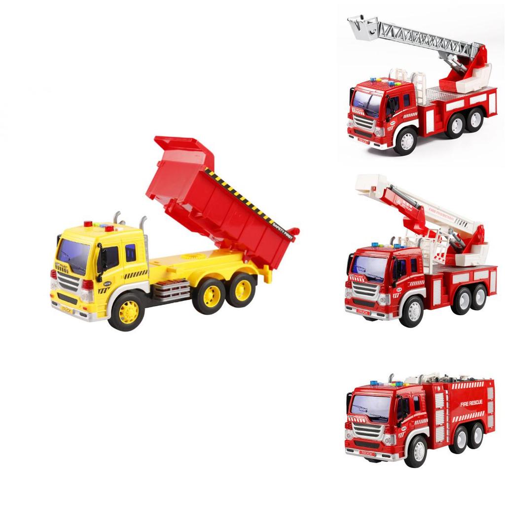 Fire Rescue 1:16 Scale Inertia Toy With Flashing Lights And Sound For Kids