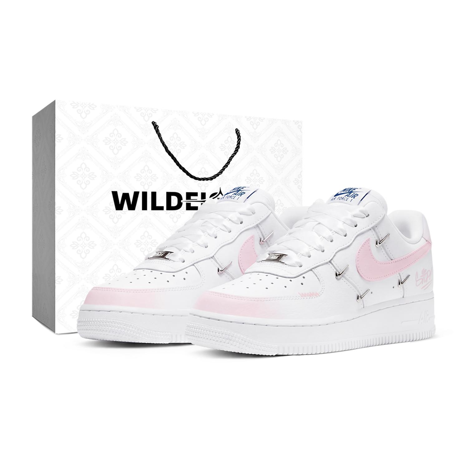 

Nike Air Force 1 07 LX Chrome Luxe Cherry Blossom Note Abrasion Resistant Breathable Low top Skateboard Shoes Women s CT1990-100(Team582-SBOX) 35.5