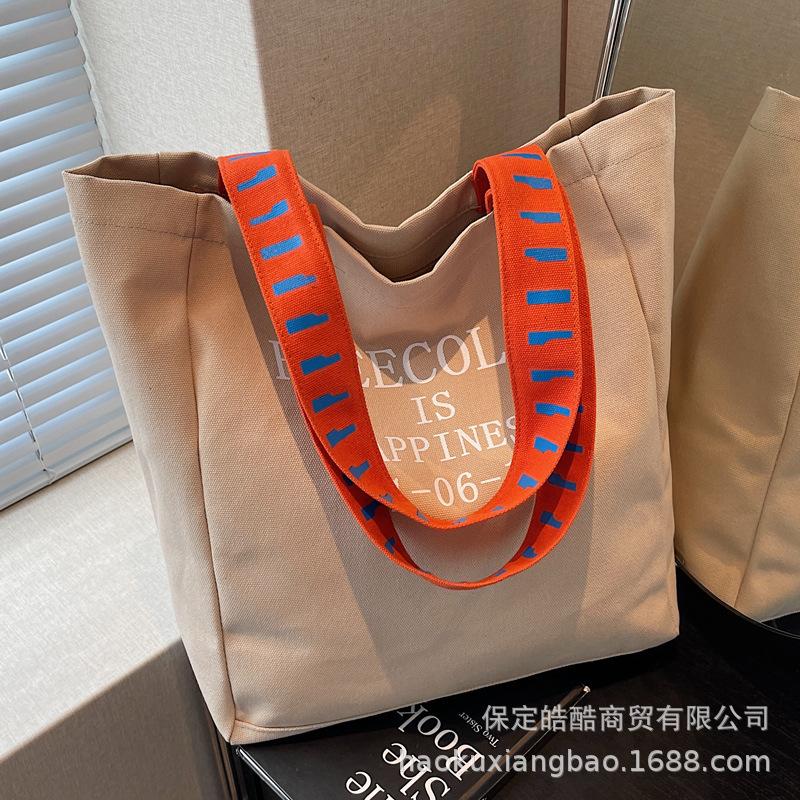 Lässige Faulwind-Großraumtasche Damen 2025 neue leichte und vielseitige Pendler-Schultertasche Canvas-Tasche Tragetasche